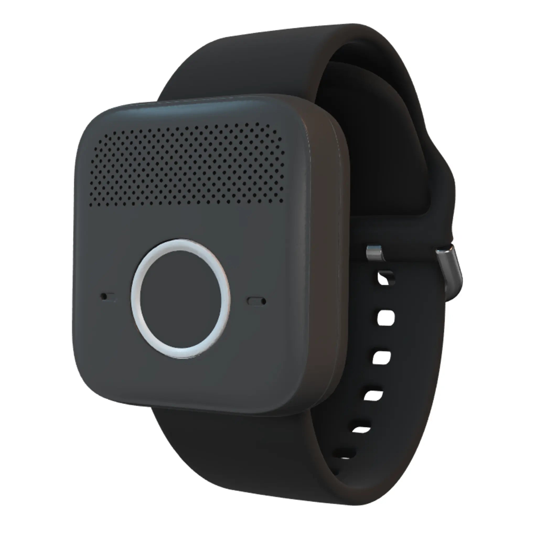 Belle W on a wrist band