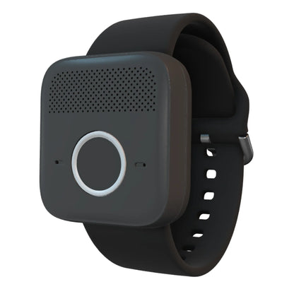 Belle W on a wrist band